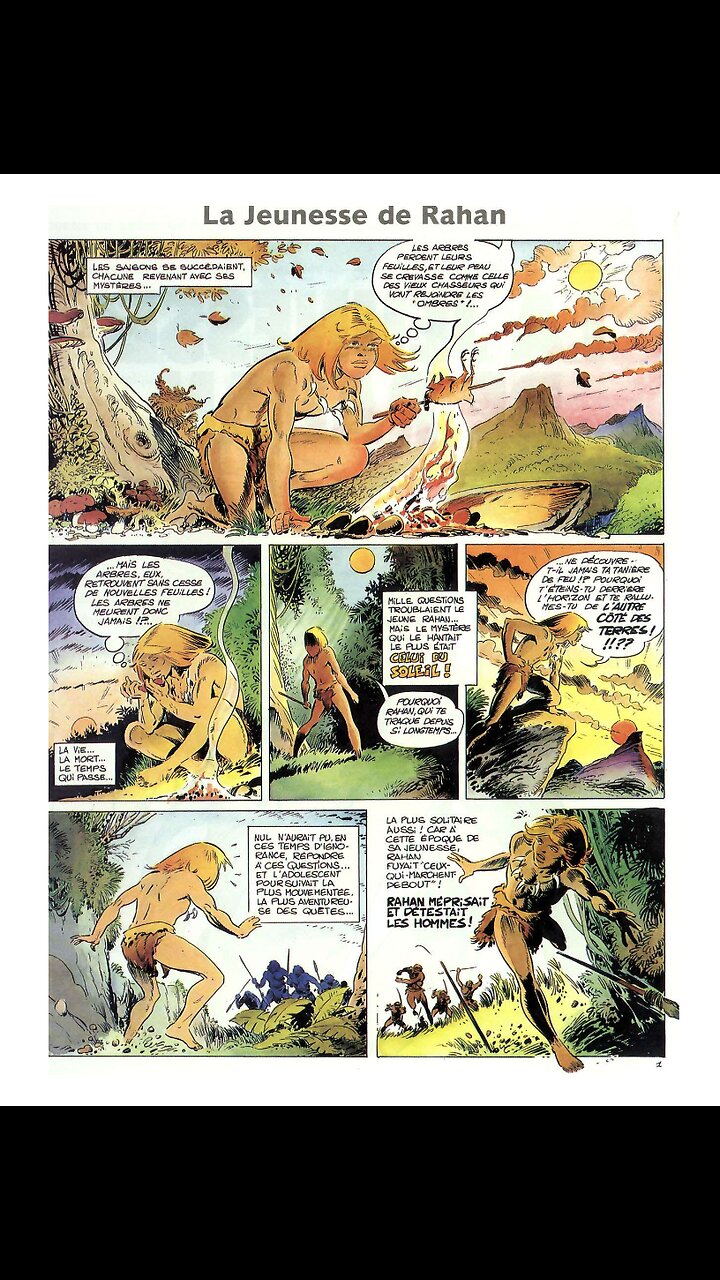 Rahan. Episode 169. By Roger Lecureux. The Youth of Rahan. A Puke(TM) Comic.