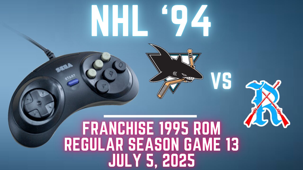 NHL 94 Franchise League (1995) - Sharks (Len) at Rifles (Modano09) {Genesis} Game 13