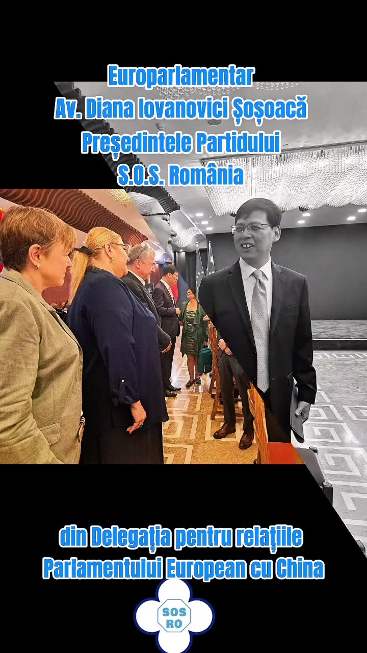 EUROPARLAMENTARUL DIANA IOVANOVICI-ȘOȘOACĂ REDESCHIDE RELAȚIILE UE-CHINA!