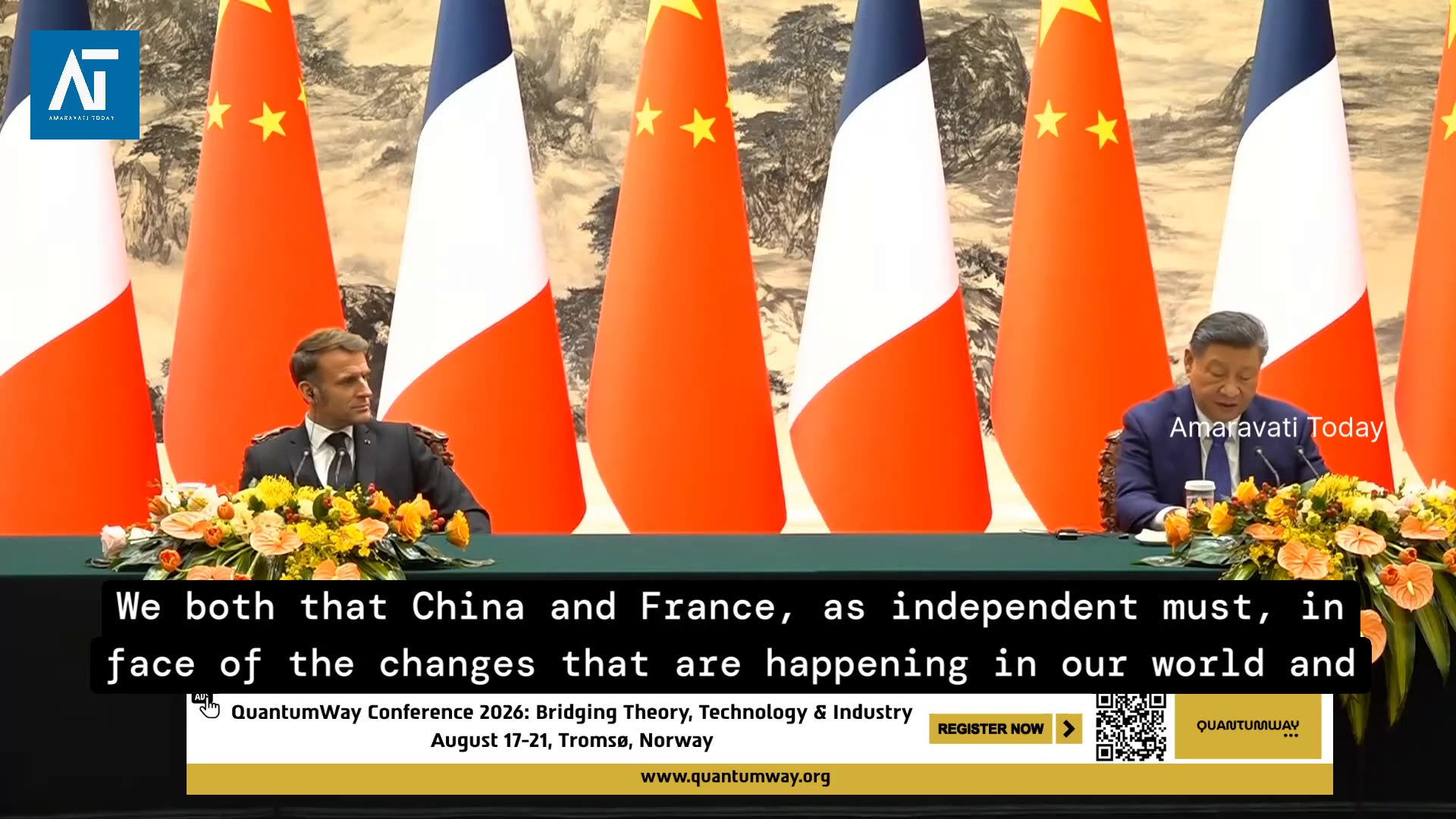 Macron–Xi Joint Press Conference: China–France Vision & Global Strategy | World News|Amaravati Today