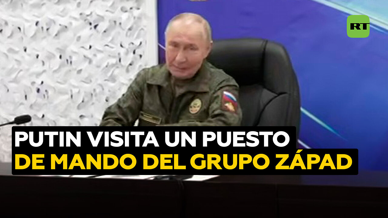 Putin visita uno de los puestos de mando del grupo Západ