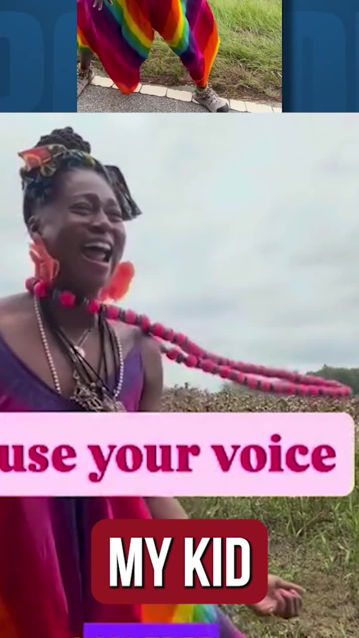 You know it's performative because she swung a comically large Mardi Gras necklace to say "I'm free" thumbnail