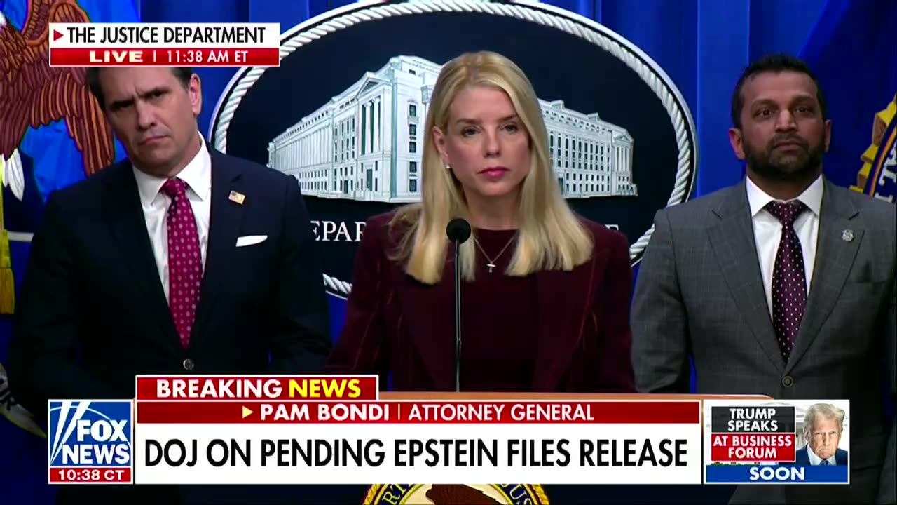 Pam Bondi not going to say anything else about Epstein due to pending investigation