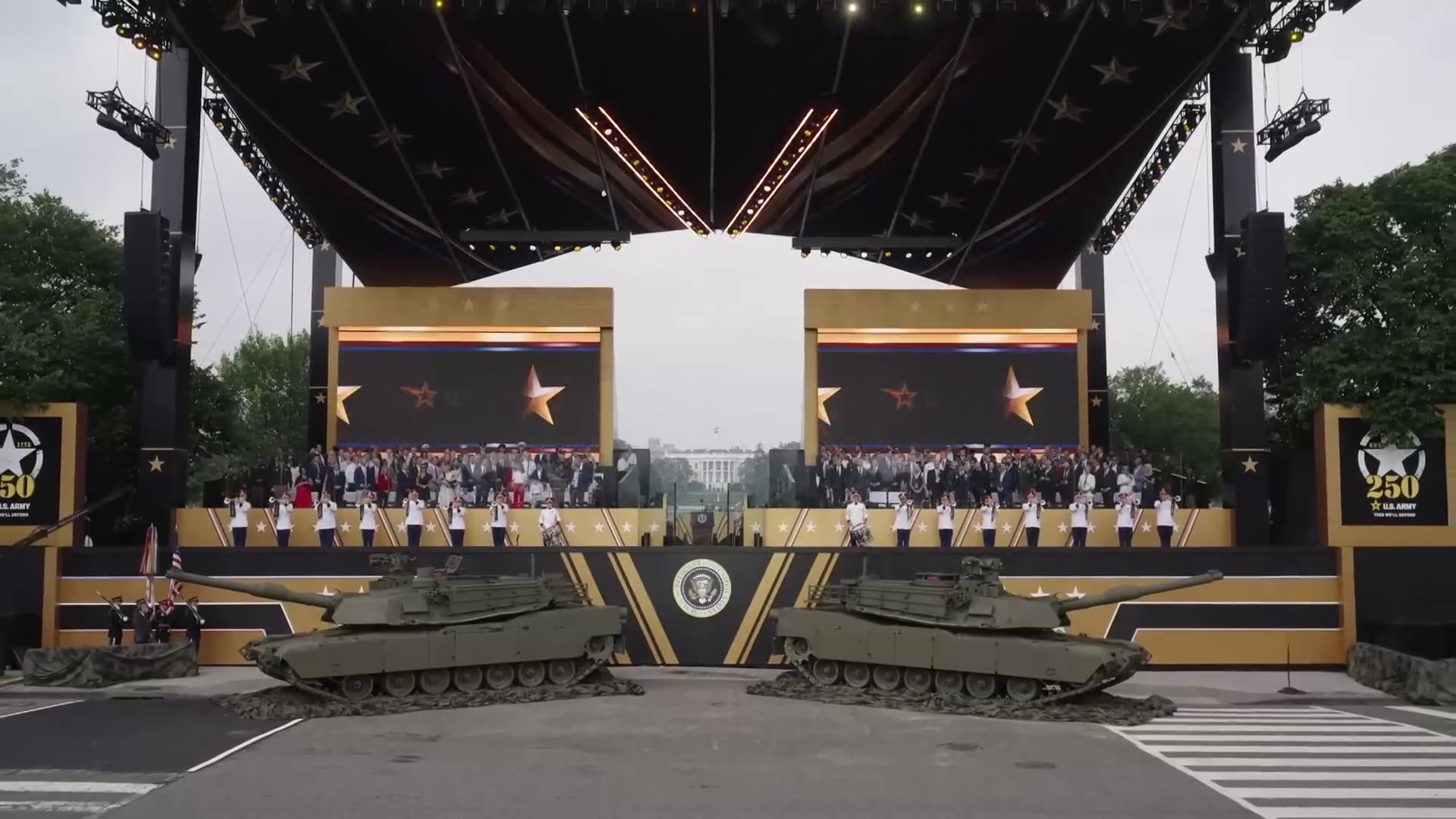 Military Parade on Birthday 250th U.S. Army Anniversary