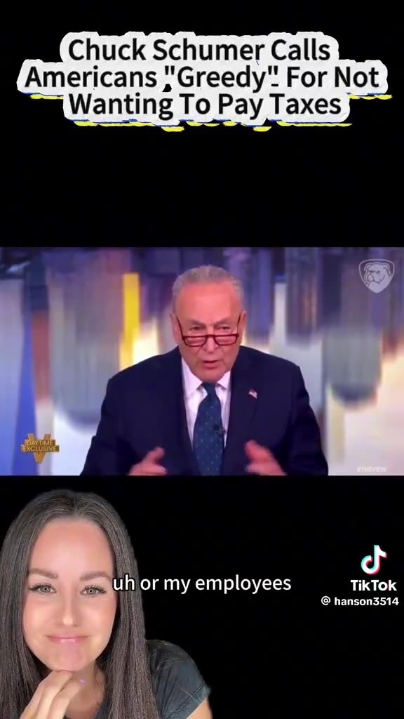 Schumer calls Americans greedy for wanting less governme...