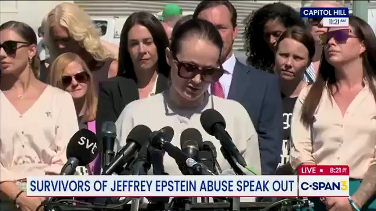 Epstein Survivor Claims Trump Was Epsteins Biggest Brag at Capitol Hill Press Conferen