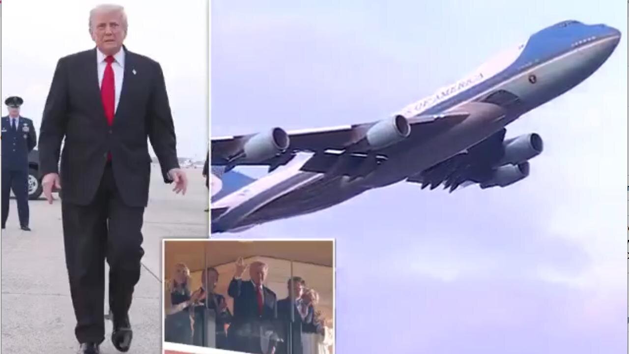 President Trump stuns NFL fans w/ greatest flyover ever as he makes jaw-dropping entrance on Air Force One ~ by Daily Mail 11.09.25