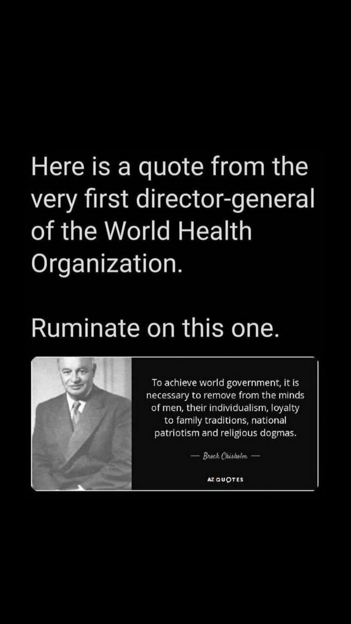 🟠END the WHO and the Cabal that runs it!
