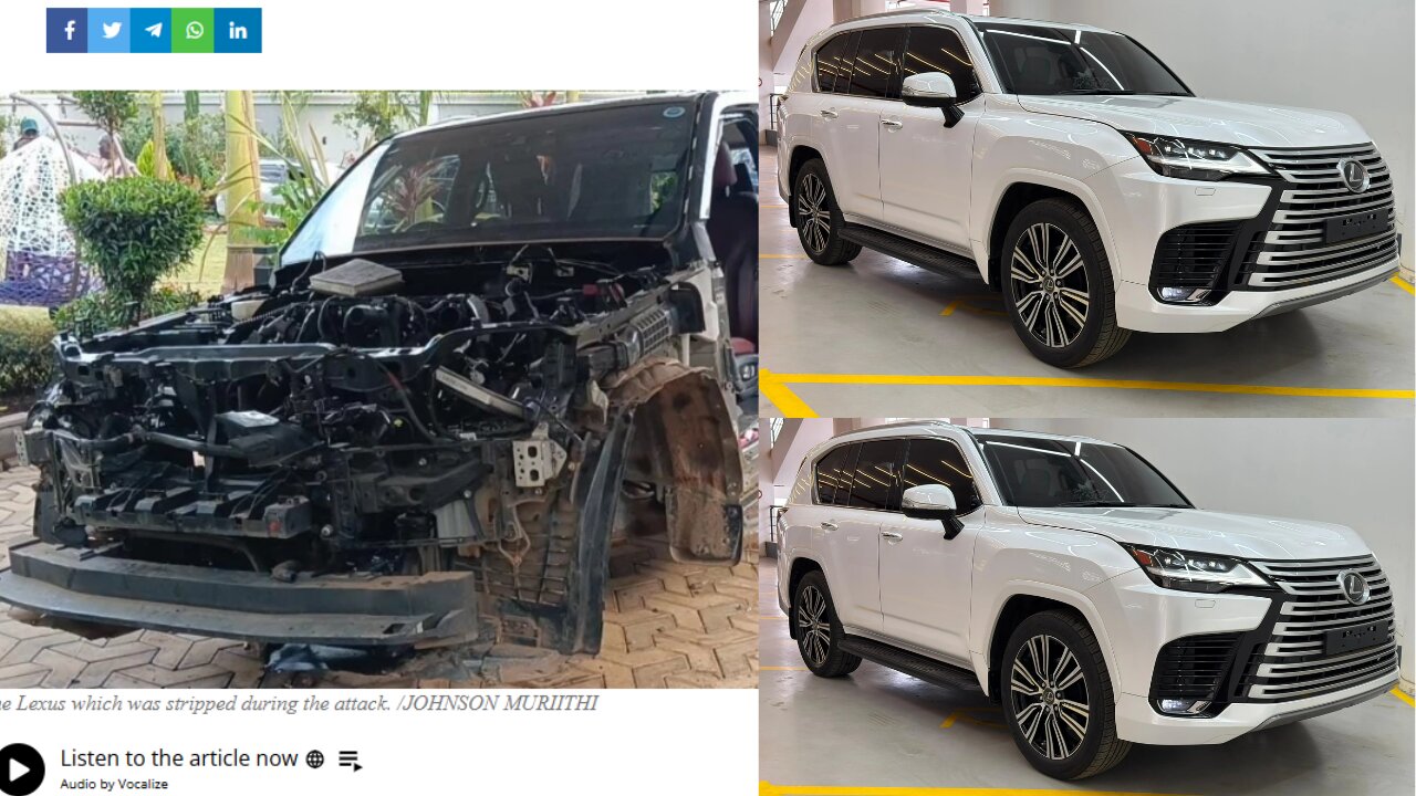 Lexus Lx Car Dismantled and Parts Stolen At Gunpoint