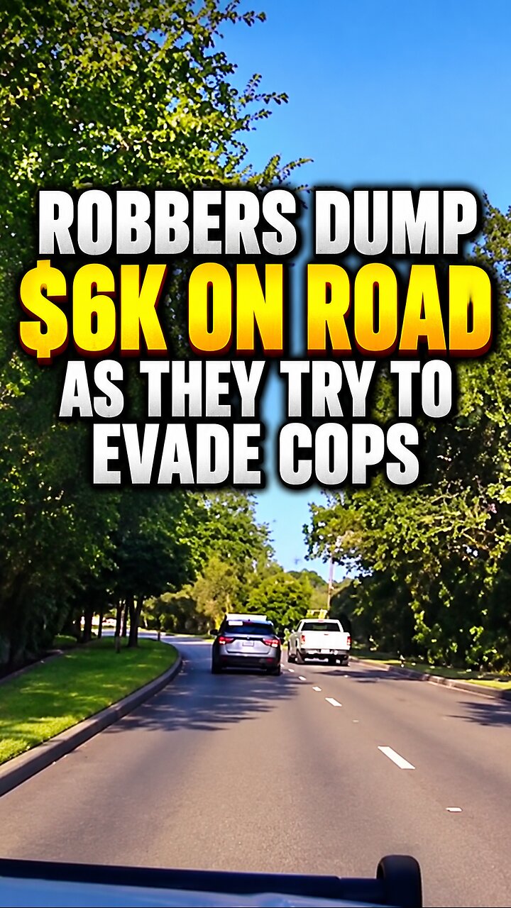 Wannabe robbers dump $6k of cash as they try to evade cops thumbnail