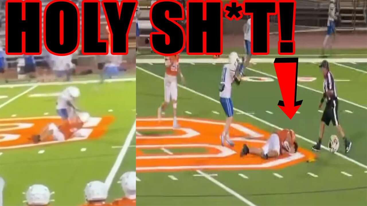 High School QBs SKULL GETS CRUSHED after VIOLENT ATTACK by opposing player with his own HELMET!