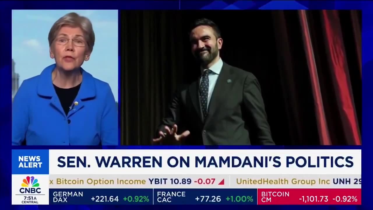 Sen. Warren on Mamdanis Politics.