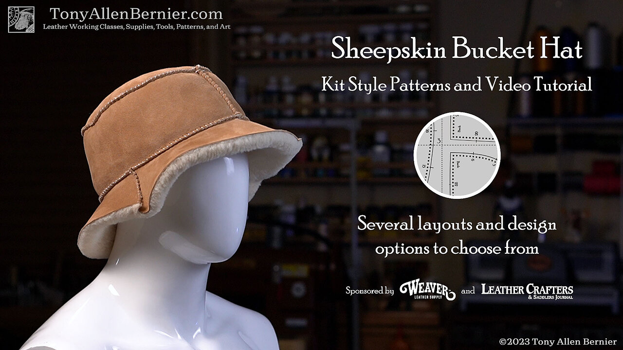 Sheepskin bucket hat