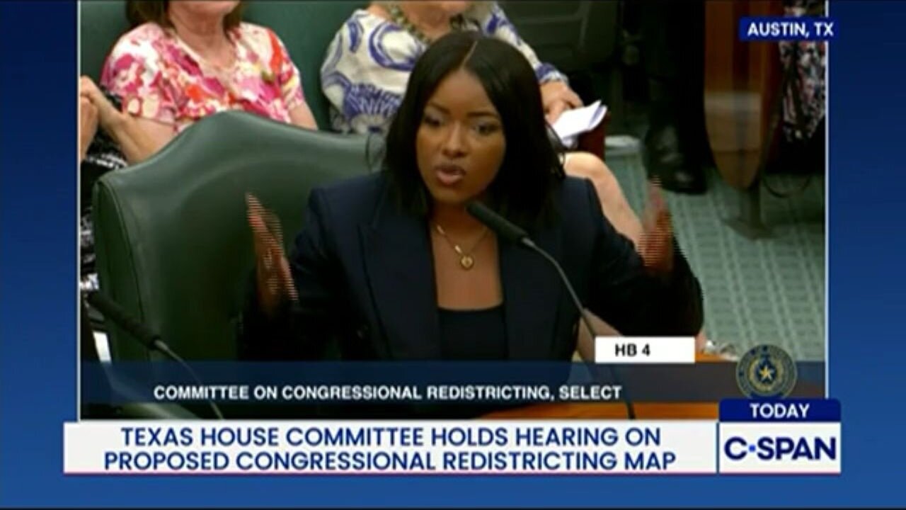 Jasmine Crockett At Redistricting Hearing…Anglos Make Up 39% Of TX…But Represent 60% Of Districts?