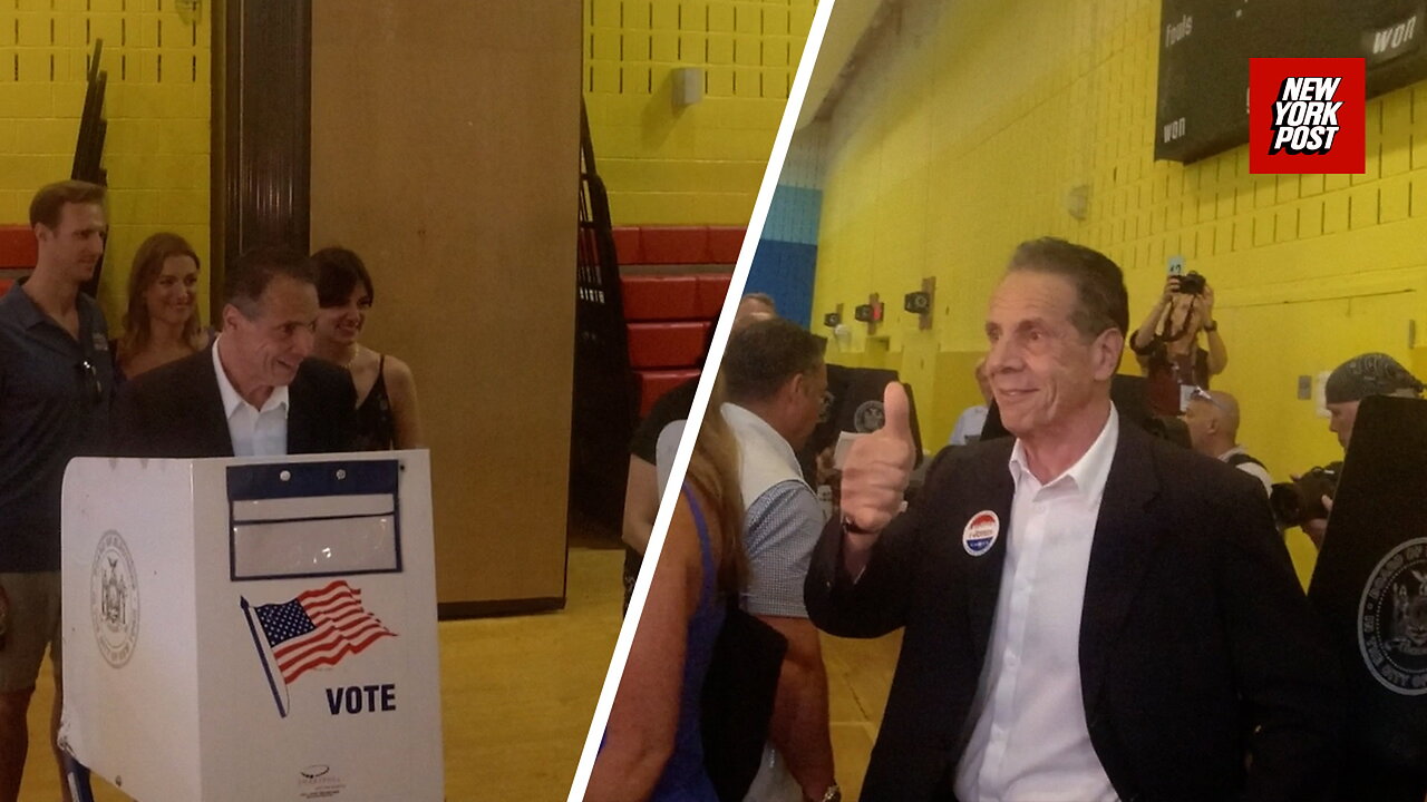 Andrew Cuomo casts his vote in NYCs Democratic mayor primary