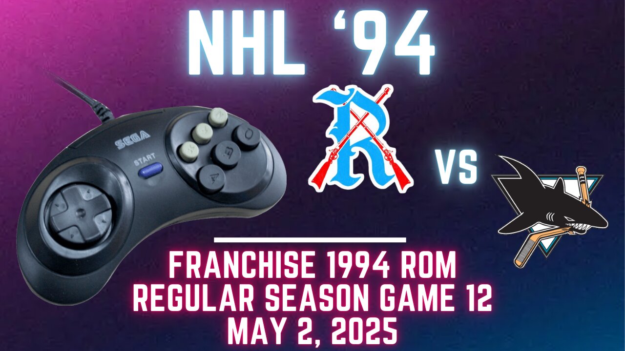 NHL 94 Franchise League (1994) - Rifles (Modano09) at Sharks (Len) {Genesis} - Game 12
