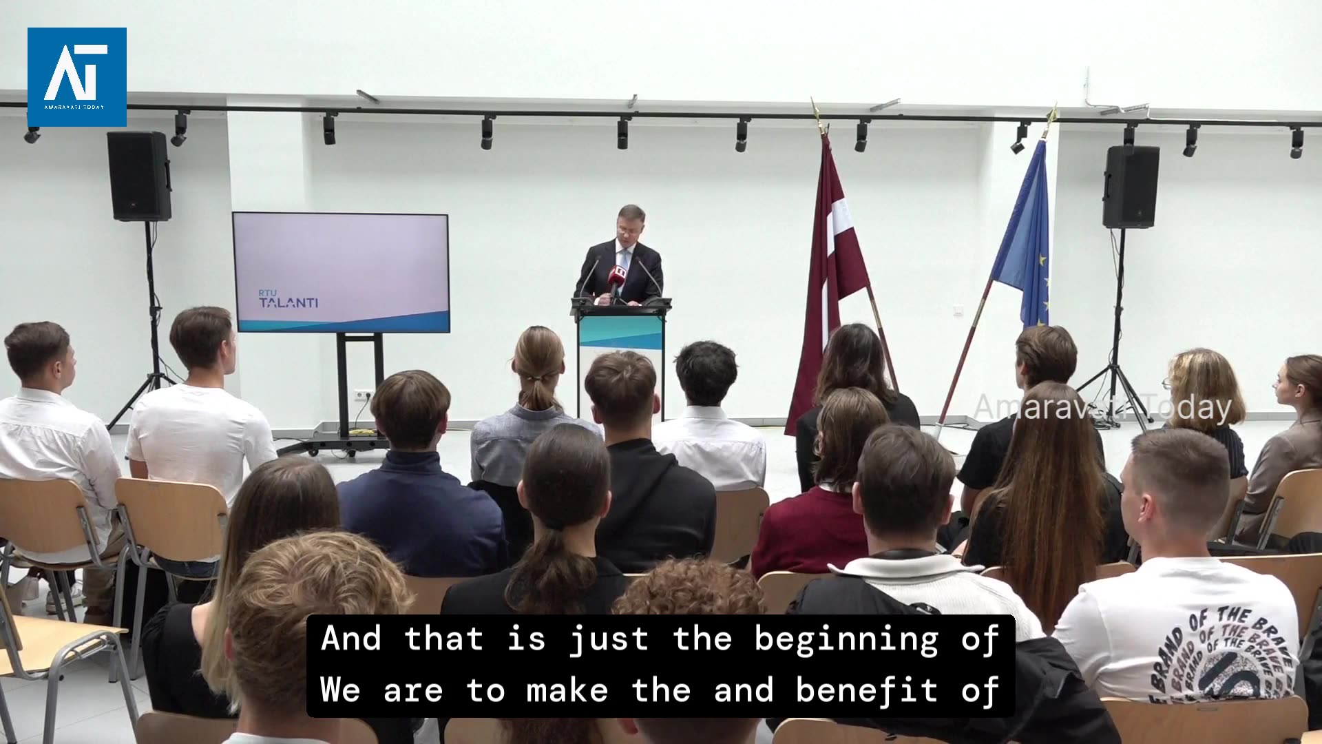 Valdis Dombrovskis Speech at Riga Technical University | Europe | Amaravati Today