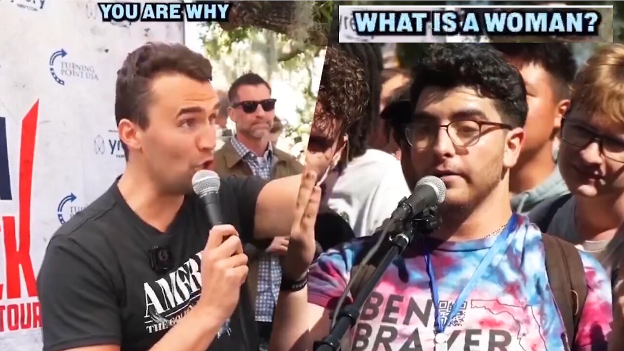 Youre a teacher. What is a Woman? Charlie Kirk destroys lunatic woke