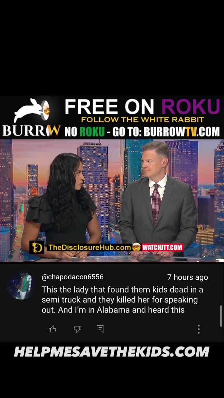 Woman sees an 18 wheeler full of dead child bodies