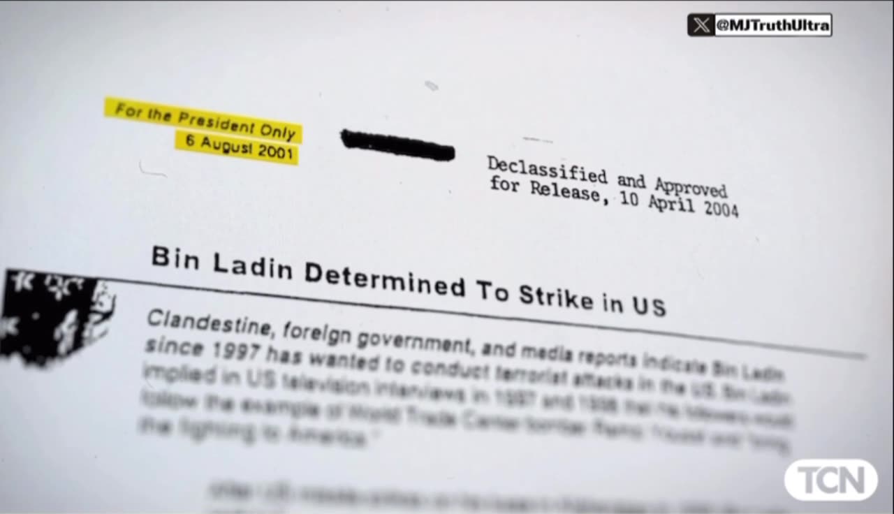 The United States, Prior to 9/11 had Incredibly Accurate Actionable Intelligence an Impending Attack