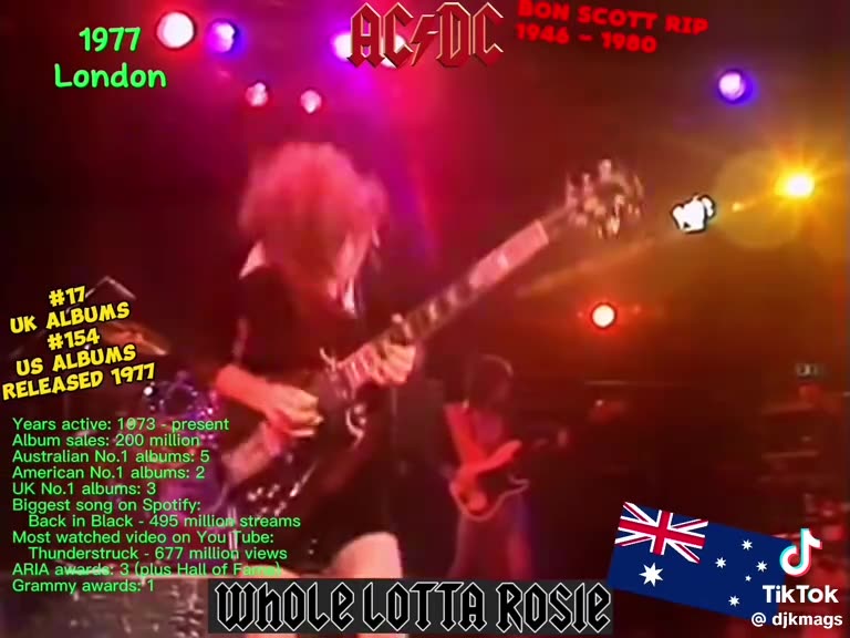Whole Lotta Rosie ~ AC/DC ( Live In London 1977 )