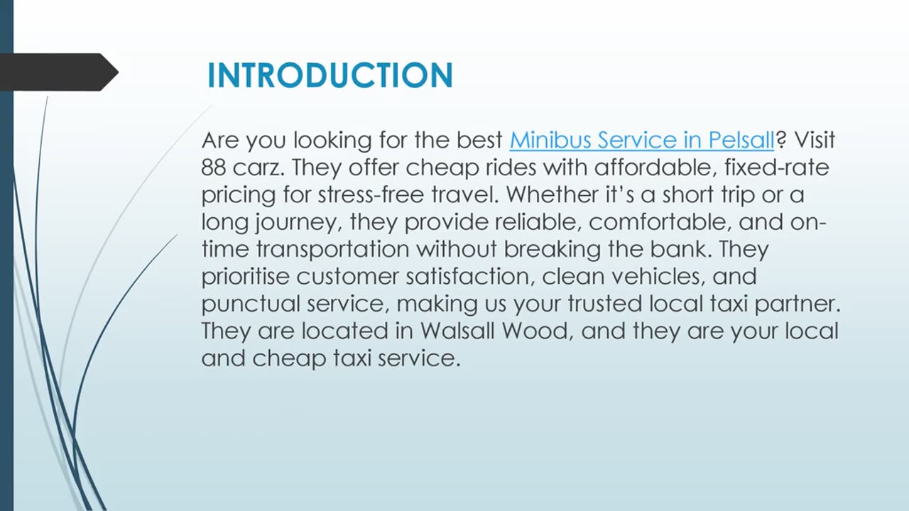 Best Minibus Service in Pelsall
