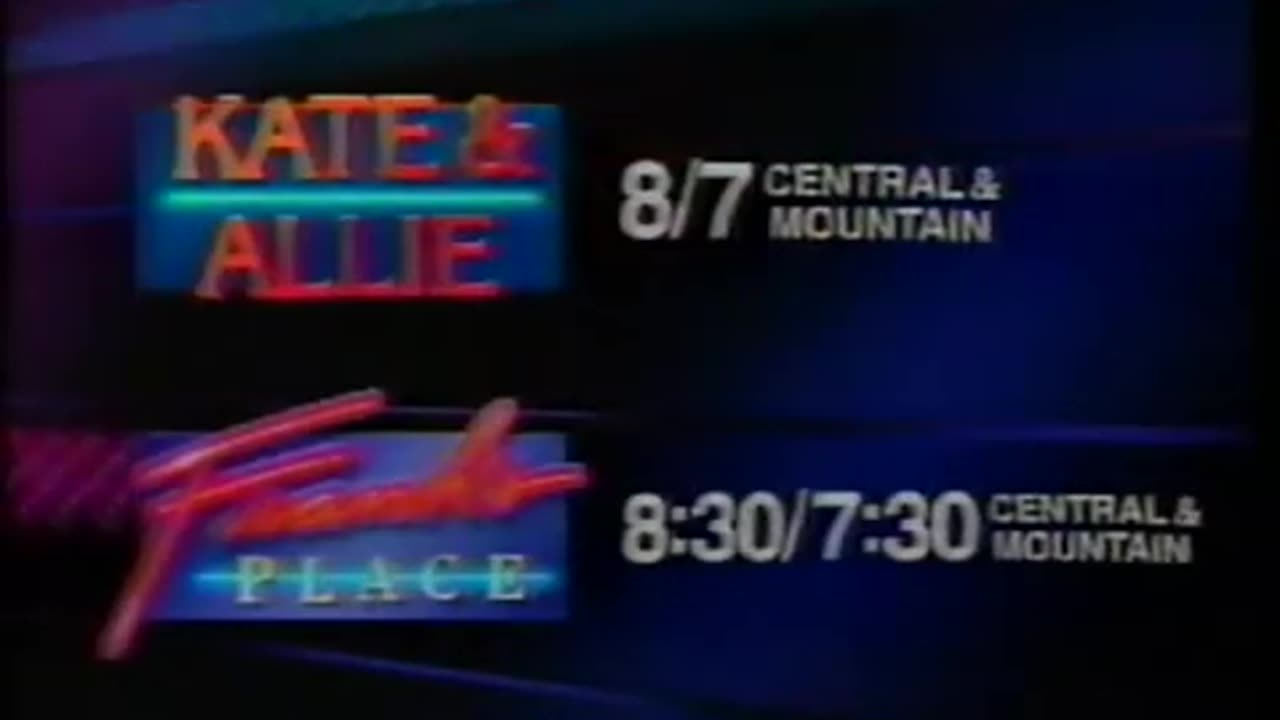December 11, 1987 - Promos for Kate & Allie & Franks Place