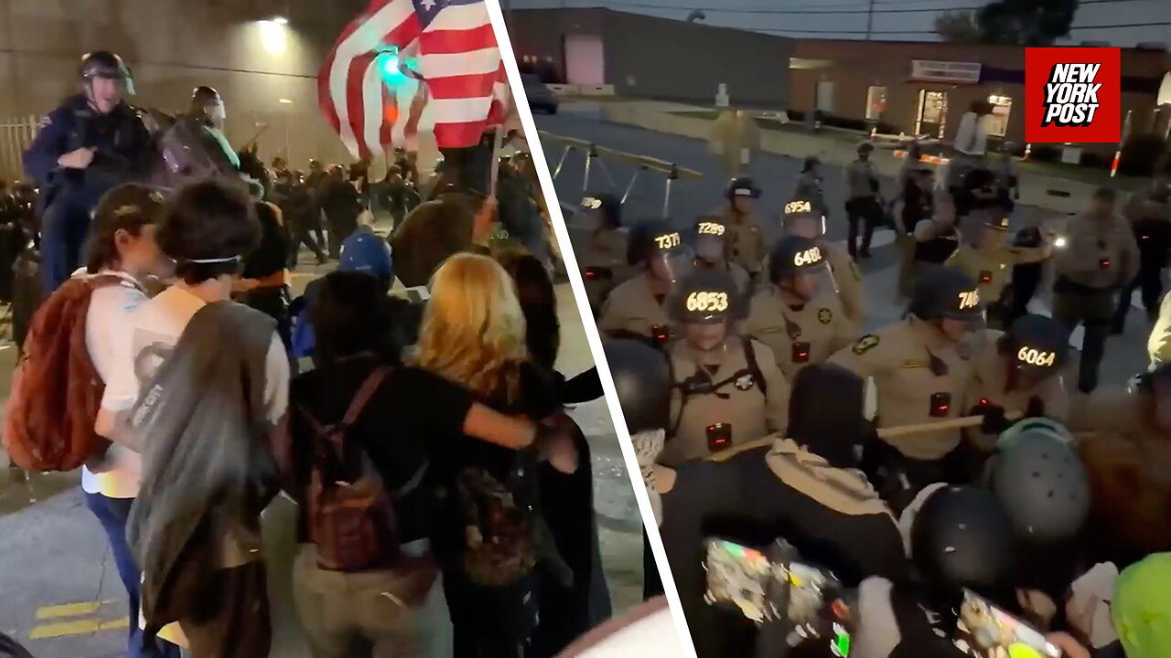 Protesters Clash With Police in Chicago and Los Angeles Amid ICE and No Kings Demonstrations