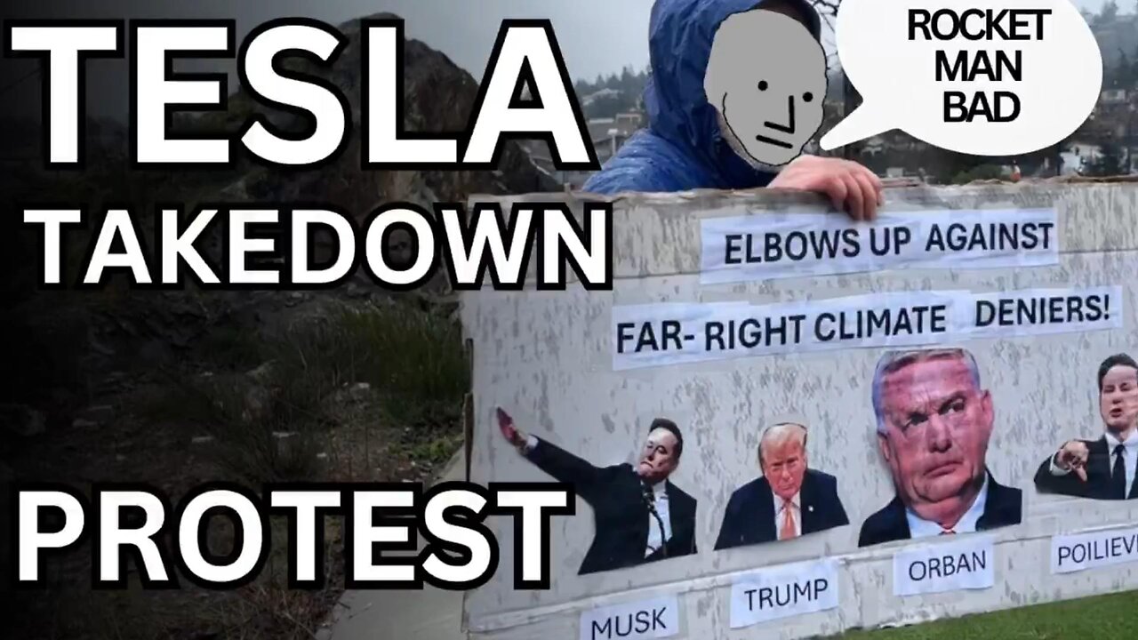 More Elbows Up Tesla/Elon Musk DOGE protests... in Canada?