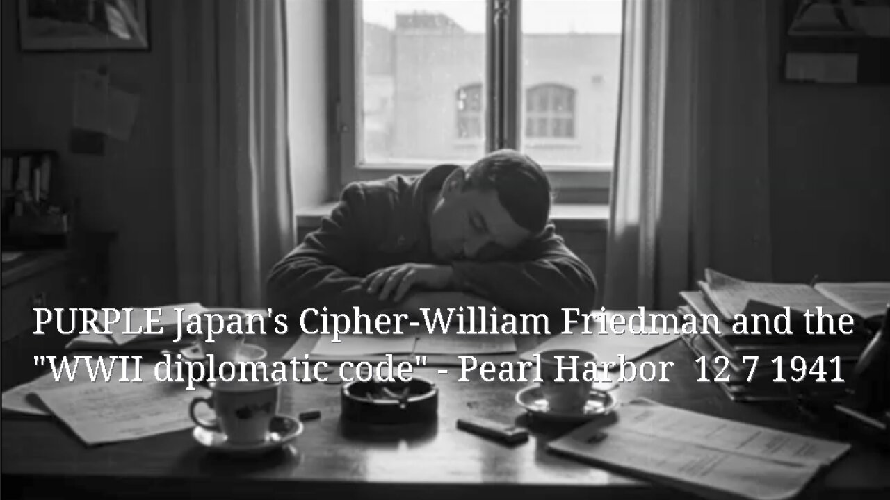 PURPLE Japans Cipher- William Friedman and the WWII diplomatic code - Pearl Harbor 12 7 1941