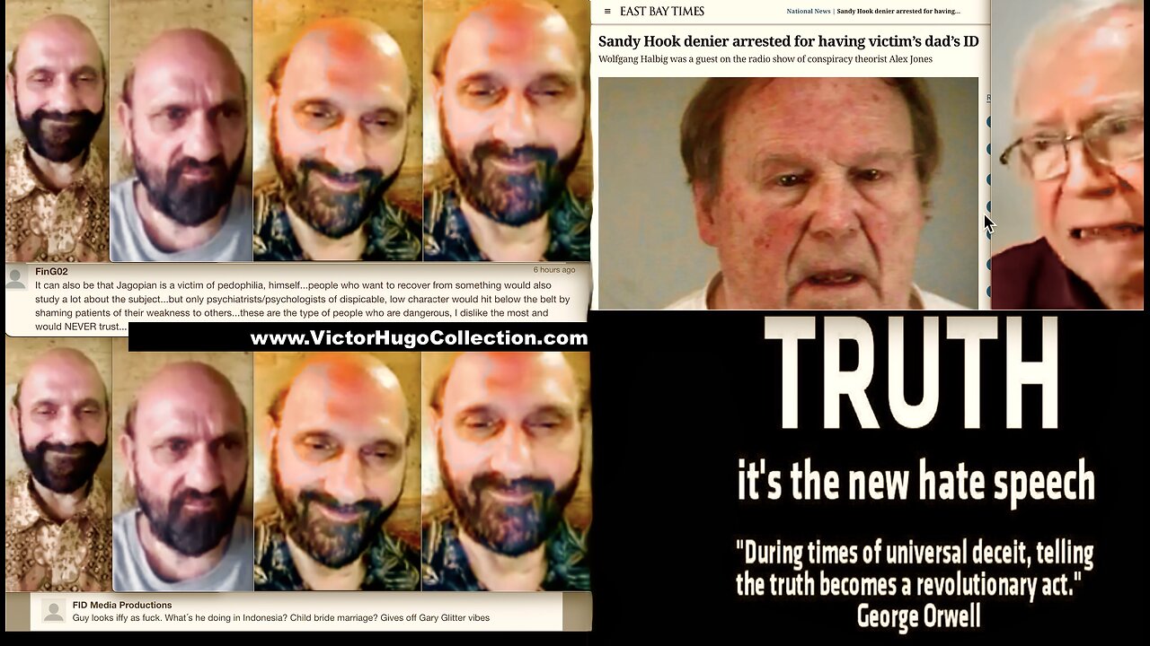 Wolfgang Halbig Puts Sandy Hook Treason Jim Fetzer Alleged Pedophile Joachim Hagopian In Spotlight
