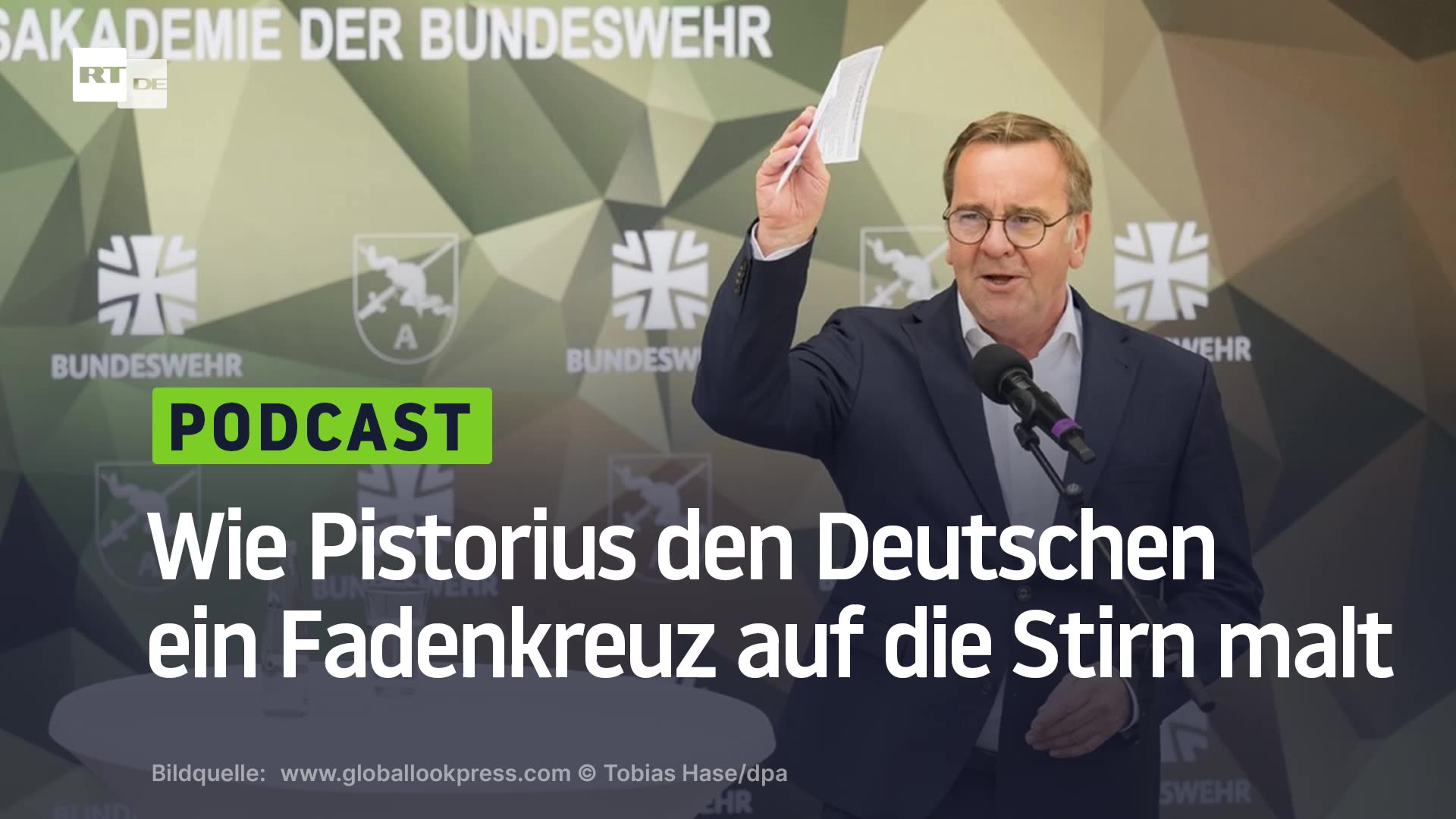 Wie Pistorius den Deutschen ein Fadenkreuz auf die Stirn malt