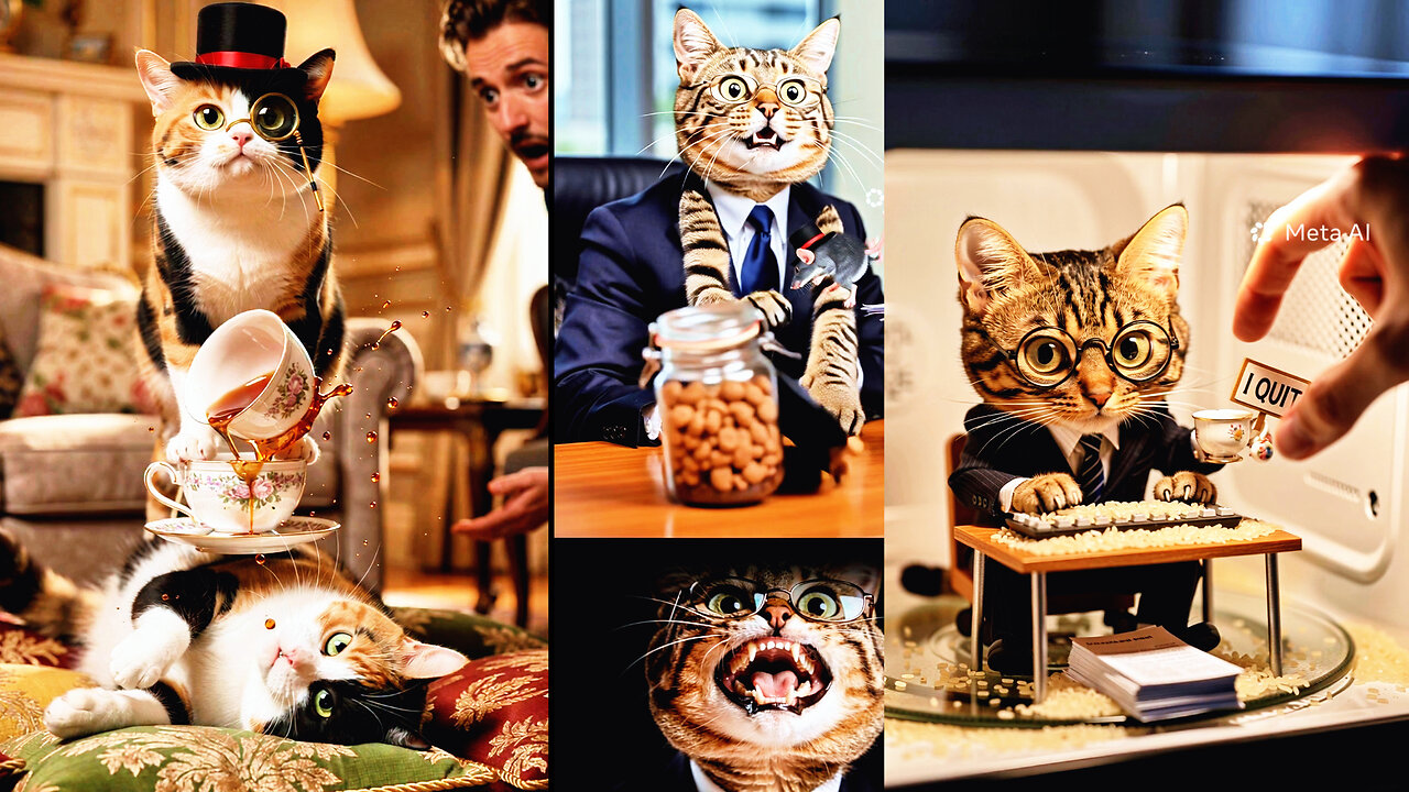 Funny Cats Kitty Pranks Gone Wrong 😂 Kitchen Chaos 🍕 Scary 😱 Viral Video 🔥 Animation AI