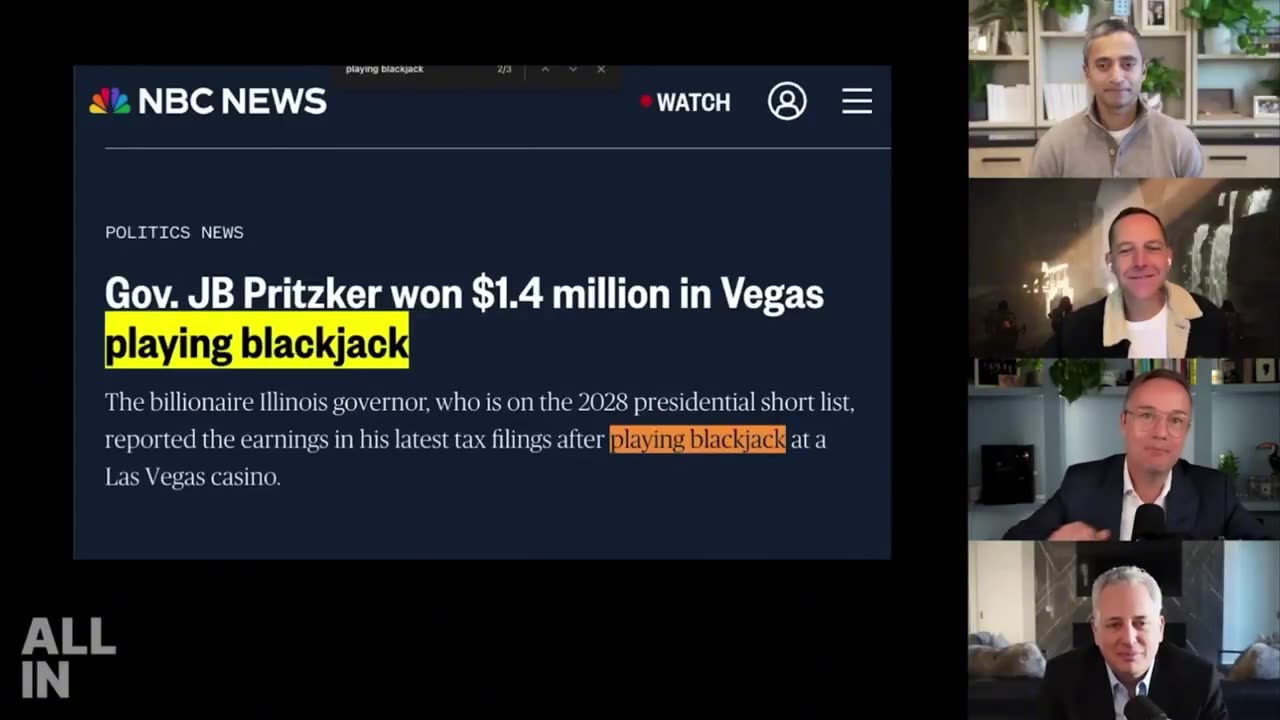 CHAMATH: “JB Pritzker disclosed his income from 2024 … Out of the $10.3M
