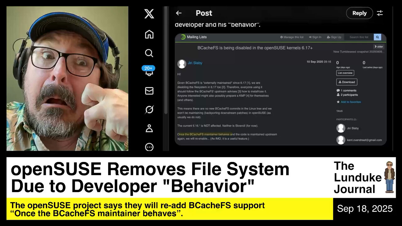openSUSE Removes File System Due to Developer Behavior
