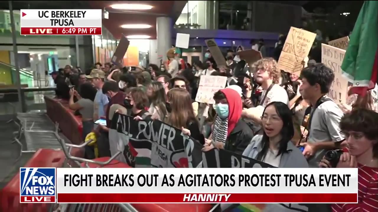 Bloody brawl breaks out ahead of Turning Point USA event at UC Berkeley
