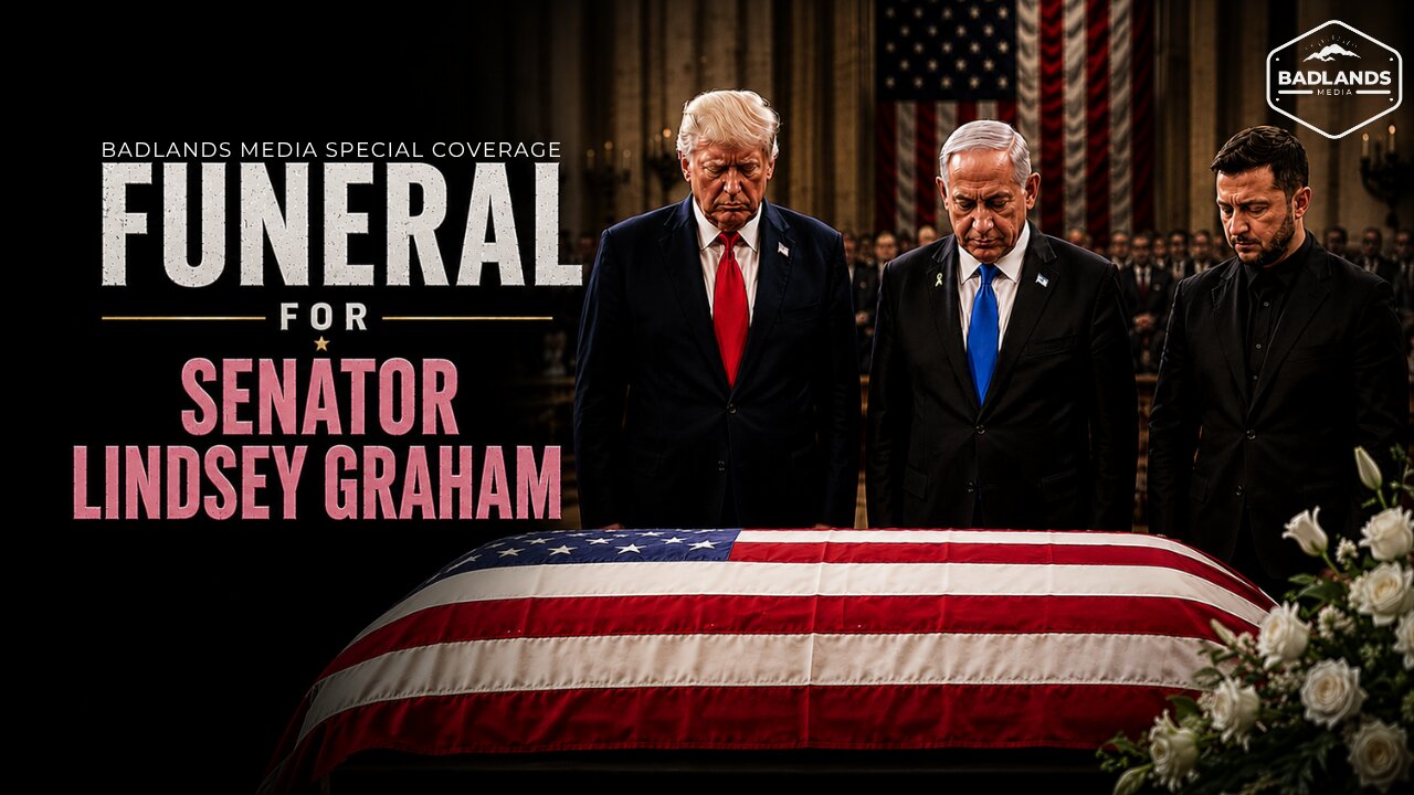 Badlands Media Special Coverage - President Trump Attends Funeral for Lindsey Graham