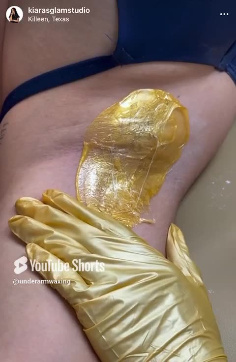 β¨ Underarm Waxing in Texas Using Sexy Smooth Golden Allure Wax | @KiarasGlamStudio