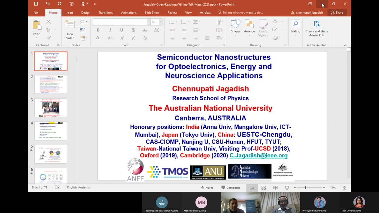 IEEE Nanotechnology Council South Africa Chapter on topic Semiconductor Nanowires Optoelectronics, Energy and Neuroscience Applications