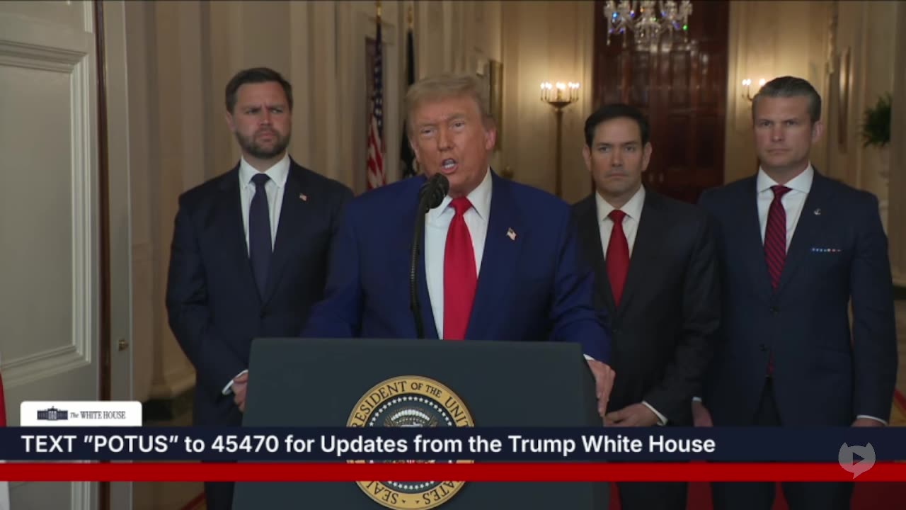 BREAKING: Trump addresses nation after bombing Iran