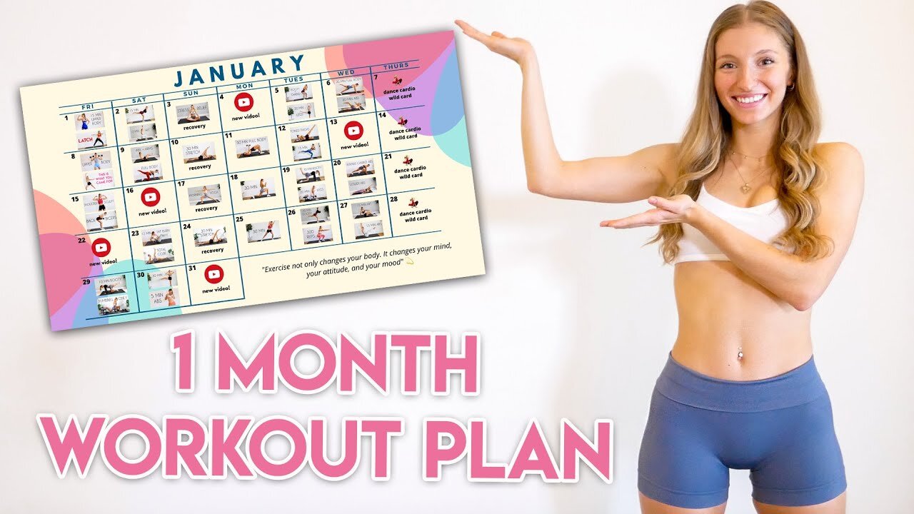 JANUARY WORKOUT CALENDAR ποΈπ₯ | Letβs Crush 2025 Together! πͺ #WorkoutWithMe