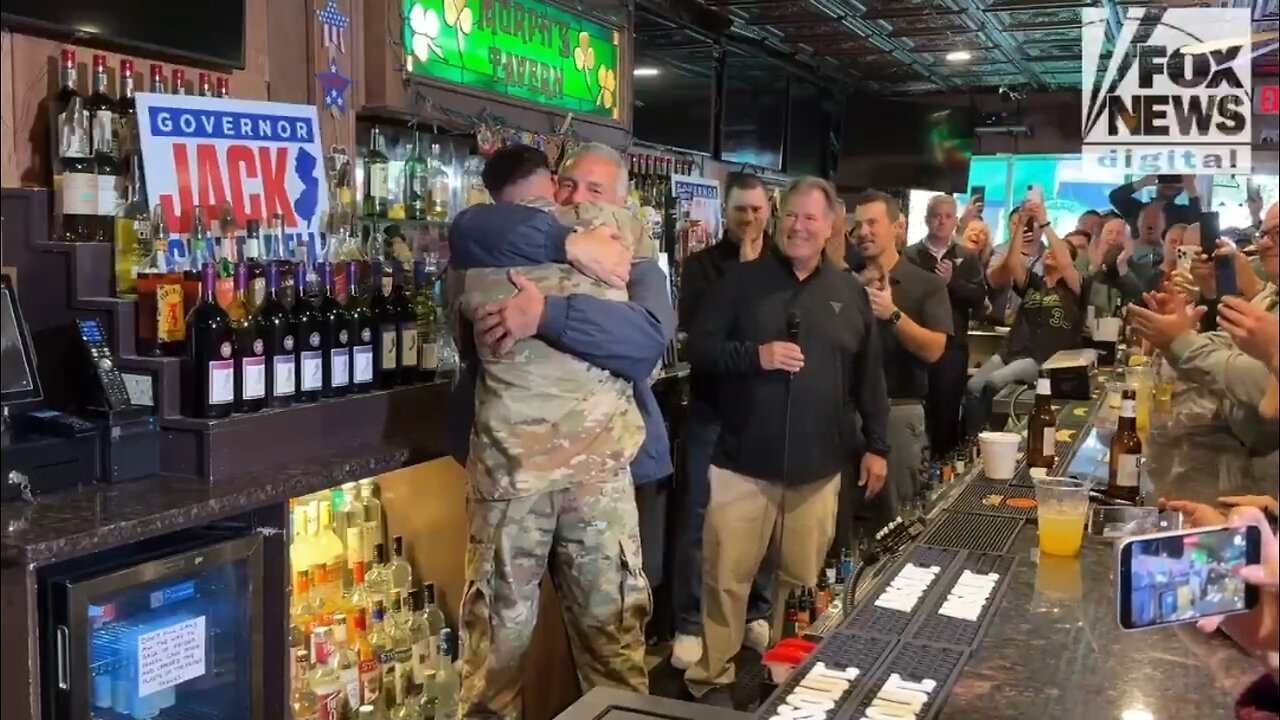 EMOTIONAL: Jack Ciattarellis Army Captain Son SURPRISES Him After Stationed In Kuwait