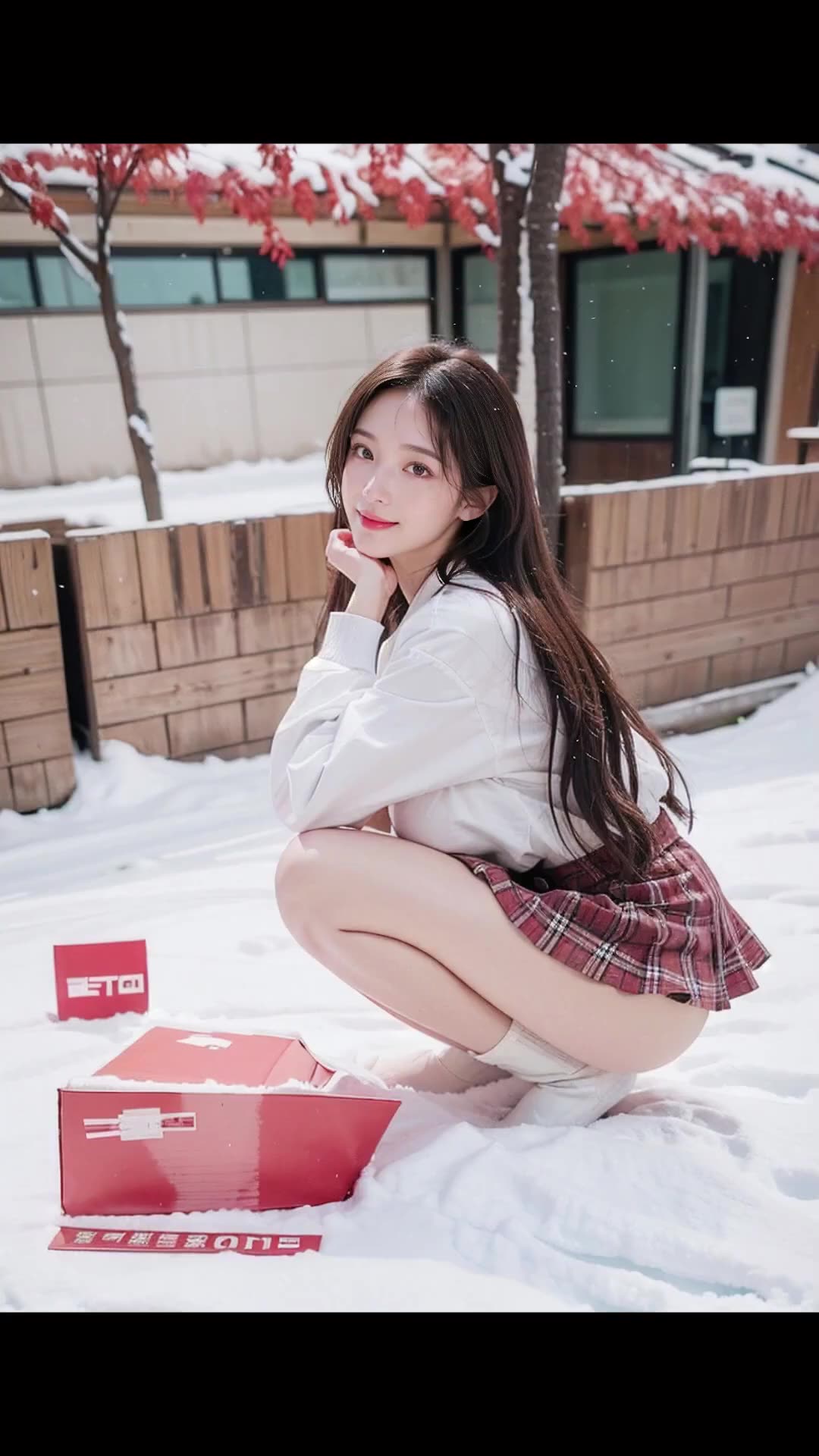 [4K AI girl]Girl on the snow#눈 위의 소녀#雪の上の女の子#雪地上的女孩#lookbook#ai#girl