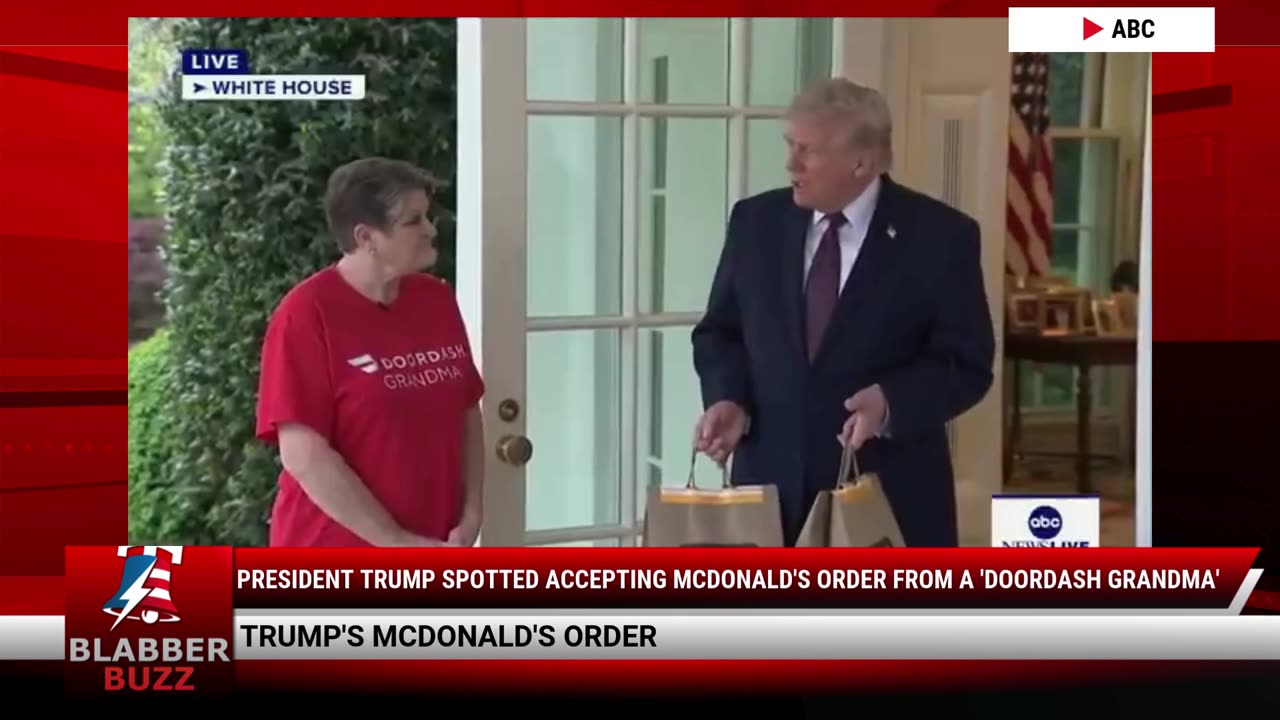 President Trump Spotted Accepting McDonald's Order From A 'DoorDash Grandma'
