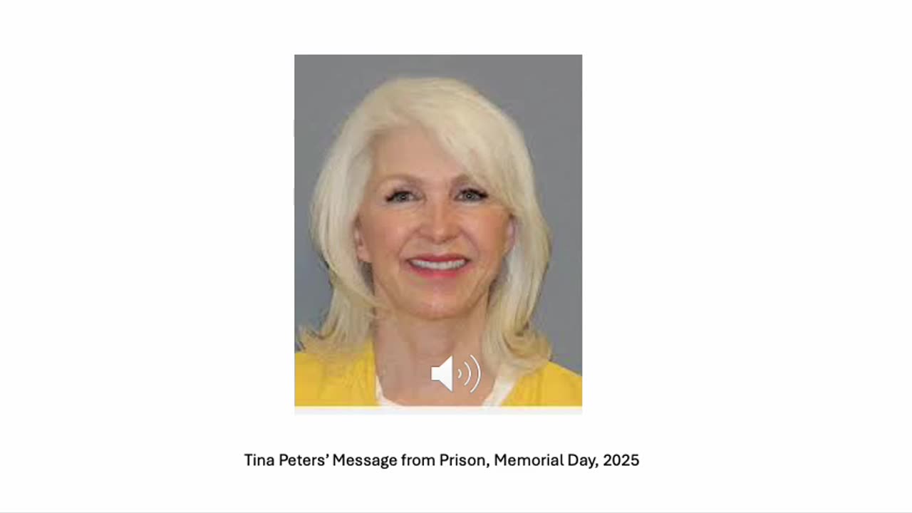 Tina Peters Memorial Day message for President Trump discussing her Navy SEAL son (RIP)