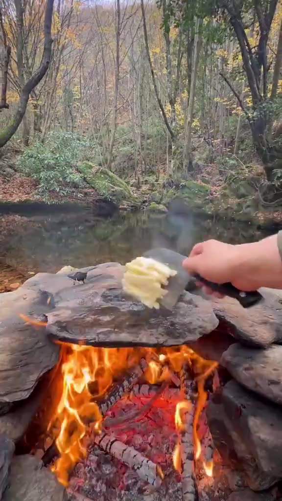 Dude cooks better on a rock than 80% of people do in a kitchen