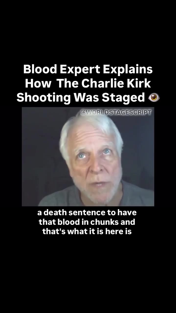 Blood expert says Charlie Kirk crime is staged