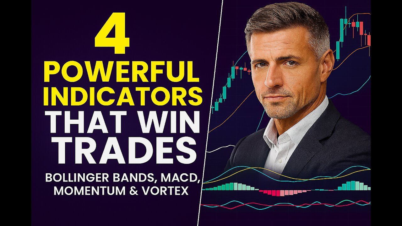 4 Powerful Indicators That Win Trades | Bollinger Bands, MACD, Momentum & Vortex