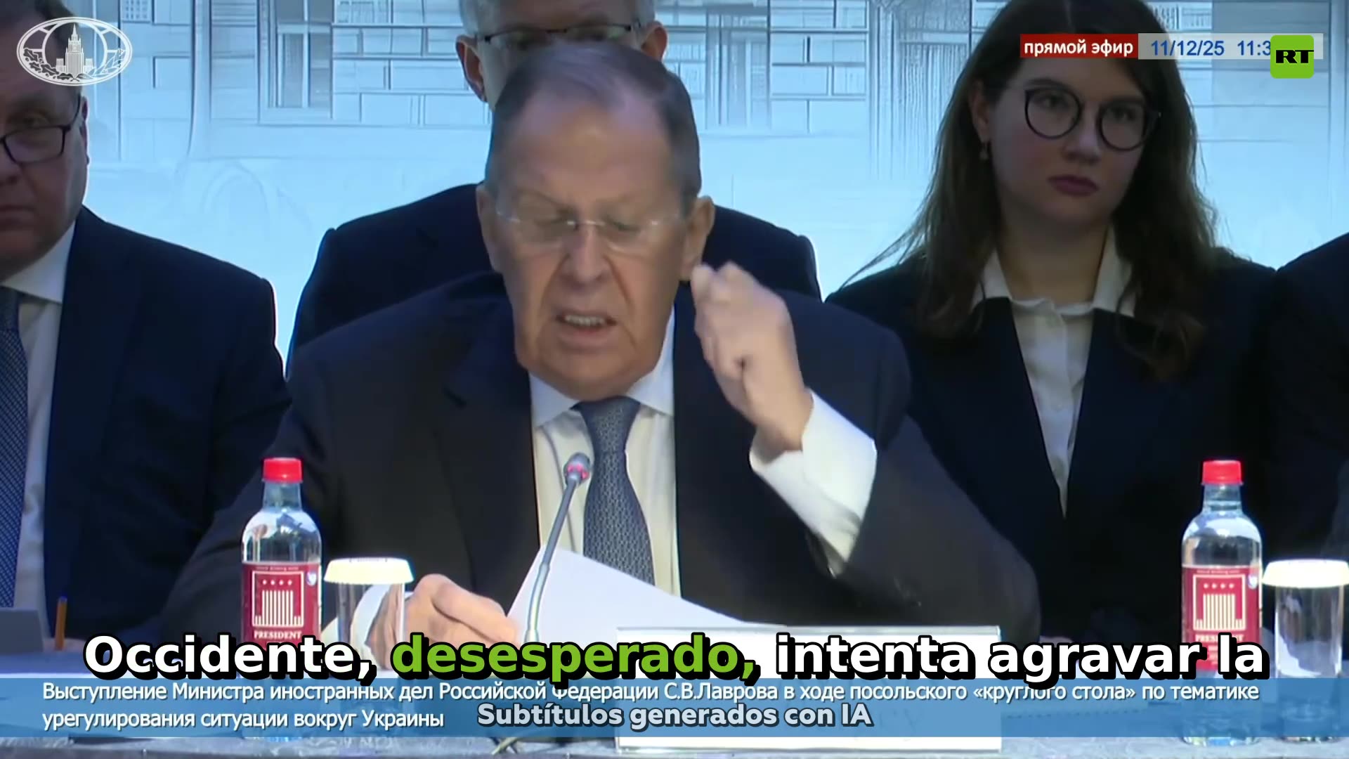 Lavrov: Por desesperación, Occidente intenta agravar la situación y seguir en pie de guerra