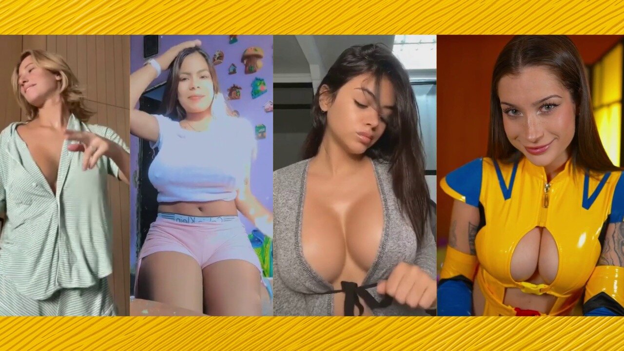 Huge Boobs / No Bra / Hard Nipples 99 - Big bank tiktok challenge ❤️‍ClipchampGirls 2026